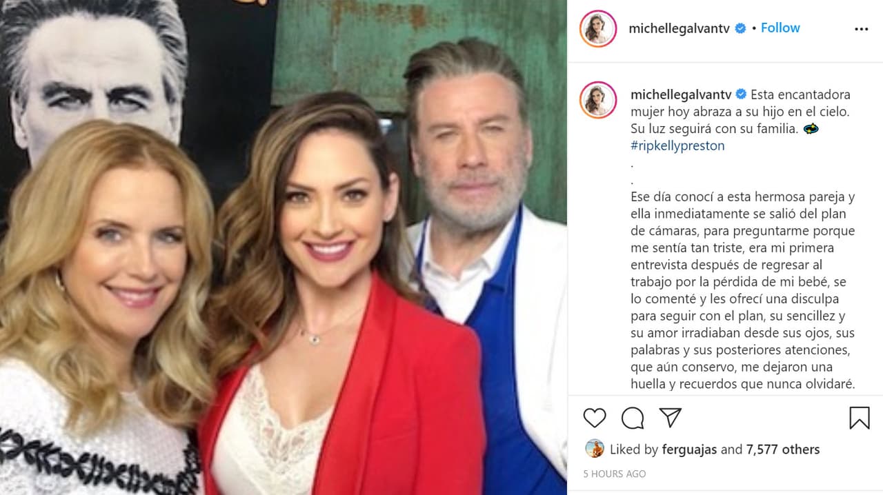 A través de 
<b><a href="https://www.instagram.com/p/CClUwc9M_cq/" target="_blank">esta foto,</a></b> que la presentadora de Primer Impacto compartió en su cuenta de Instagram este lunes, narró lo que vivió junto a la fallecida Kelly Preston. 
<br>