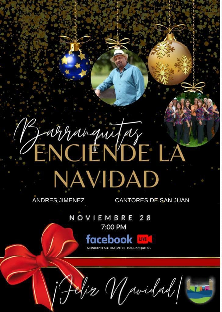 Llega la Navidad a Barranquitas con encendido de luces y música virtual 