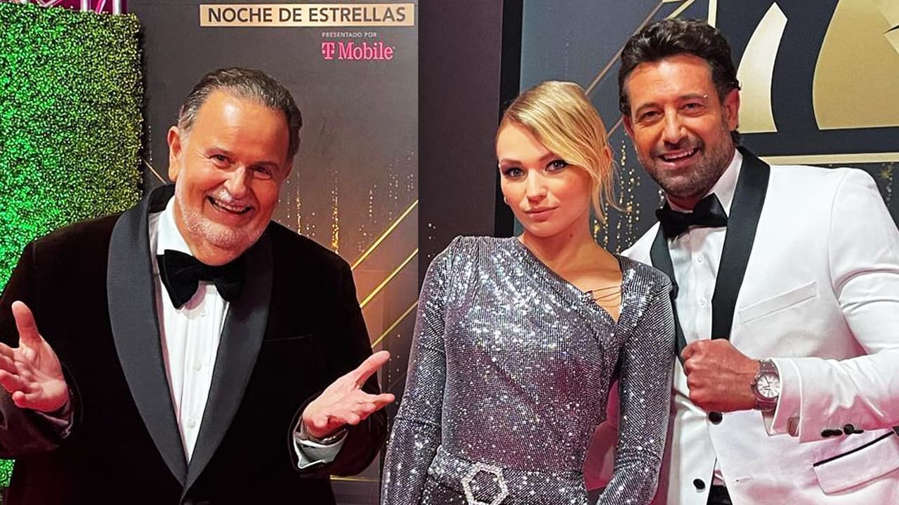 Así fue el reencuentro cara a cara de Raúl de Molina con Irina Baeva y Gabriel Soto en Premio Lo Nuestro