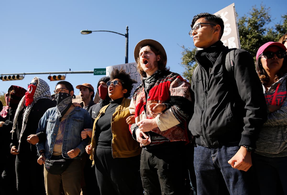 Manifestantes del movimiento Black Lives Matter