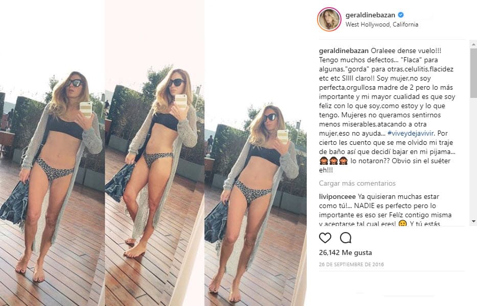 Por eso les contestó por el mismo medio con esta imagen: "Mujeres no queramos sentirnos menos miserables atacando a otra mujer, eso no ayuda", es parte de lo que se lee en su mensaje.