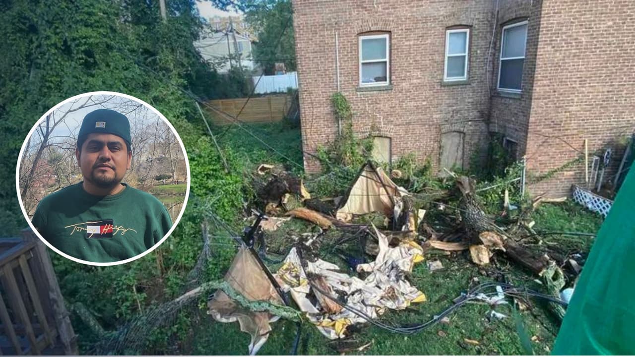 Padre de familia hispano muere tras caerle árbol en Nueva Jersey