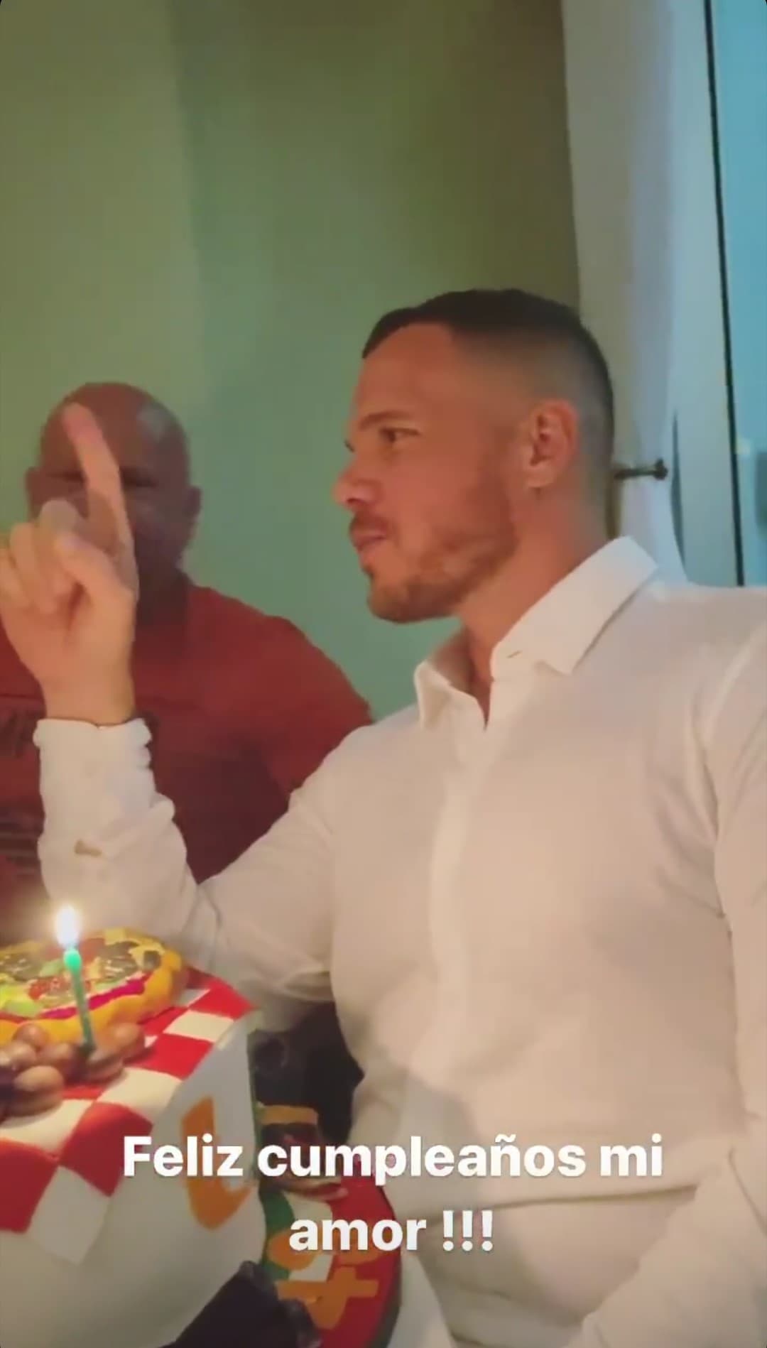 El italiano celebró 36 años y Francisca lo felicitó junto a un corto video del festejo en una de sus 'stories' en Instagram.