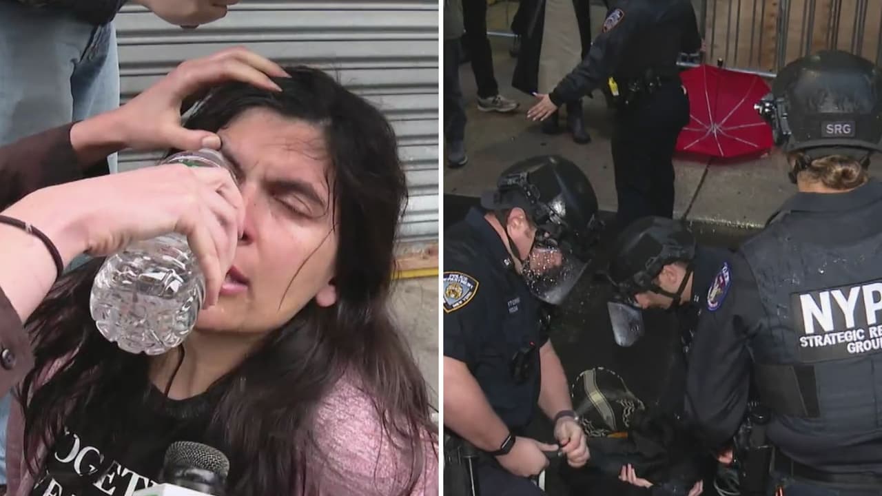 Protestan por detenciones en tribunales de Nueva York por parte de ICE y NYPD arresta a manifestantes