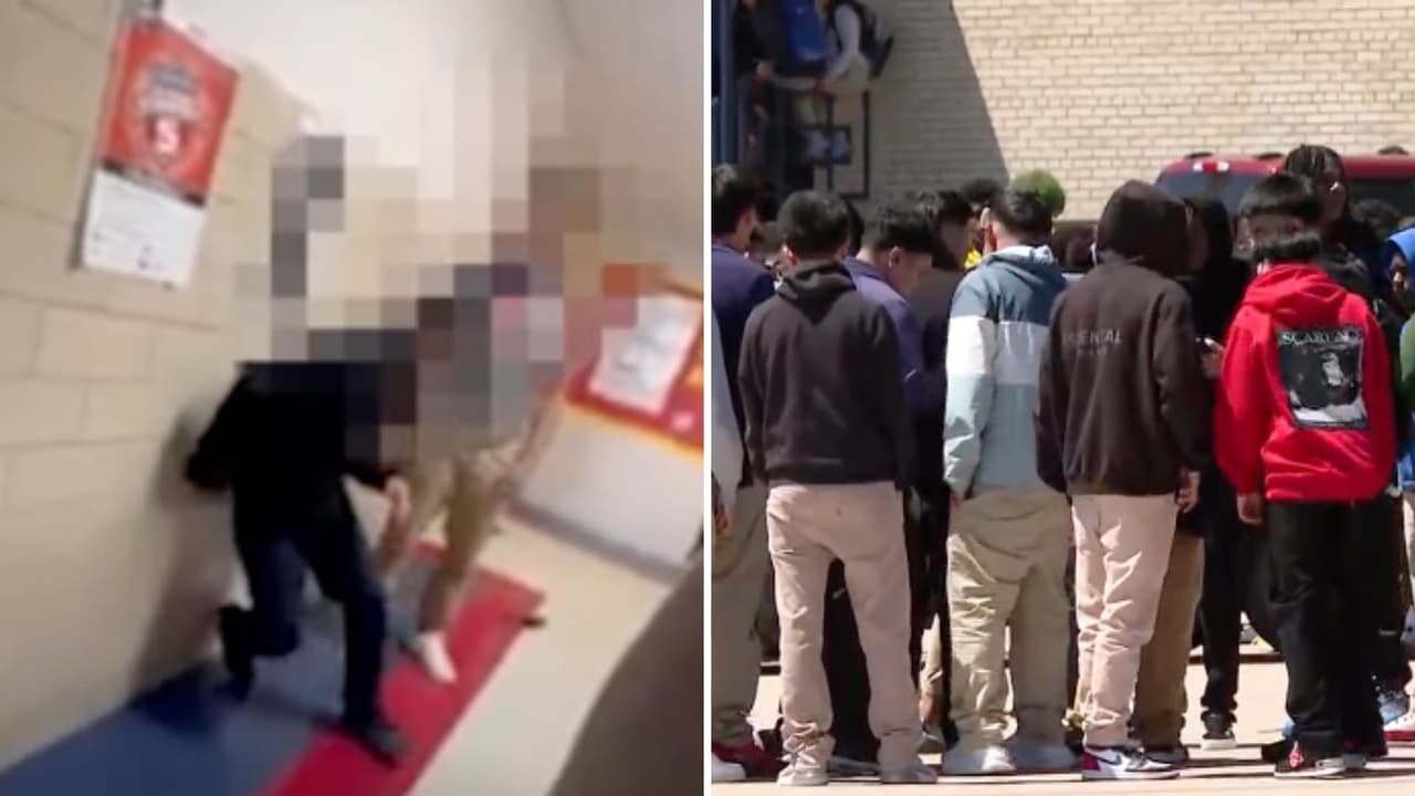 “Se han quejado, pero no pasa nada”: estudiantes protestan por golpiza de supervisor a alumno hispano 