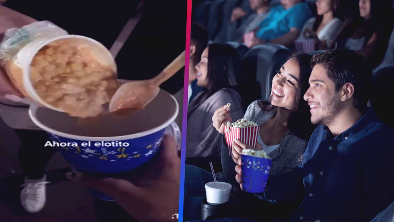 (Video) Influencer lleva pizza y helado al cine, y hasta lo presume en redes:  "Que te valga"