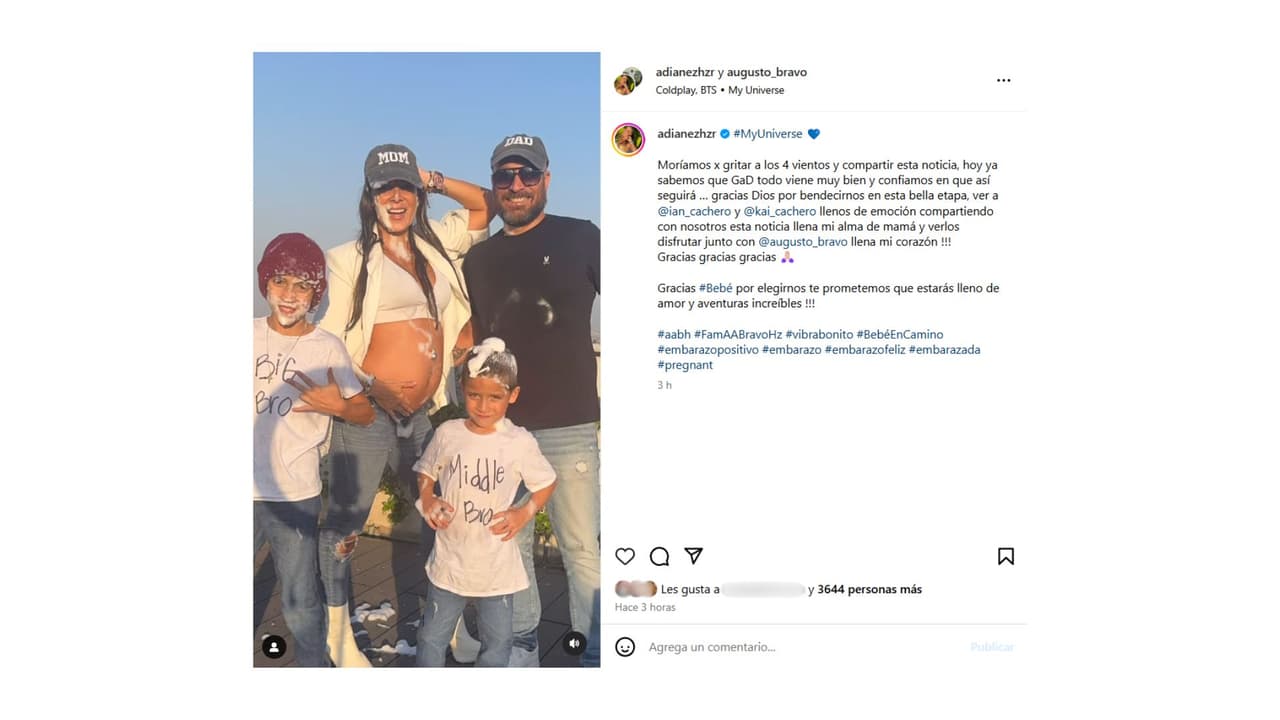 Adianez Hernández y Augusto Bravo serán papás.