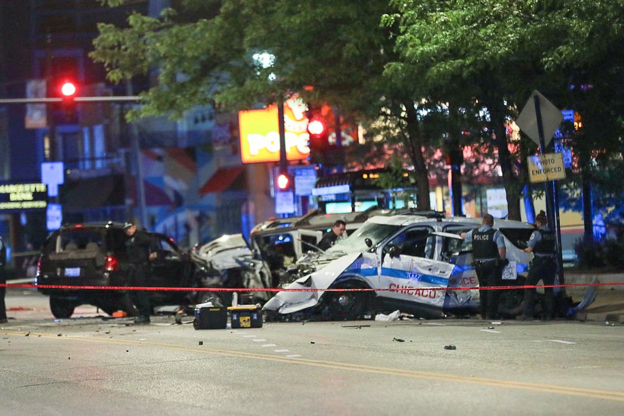 Una mujer muerta y seis heridos: el saldo de una persecución policial en Chicago