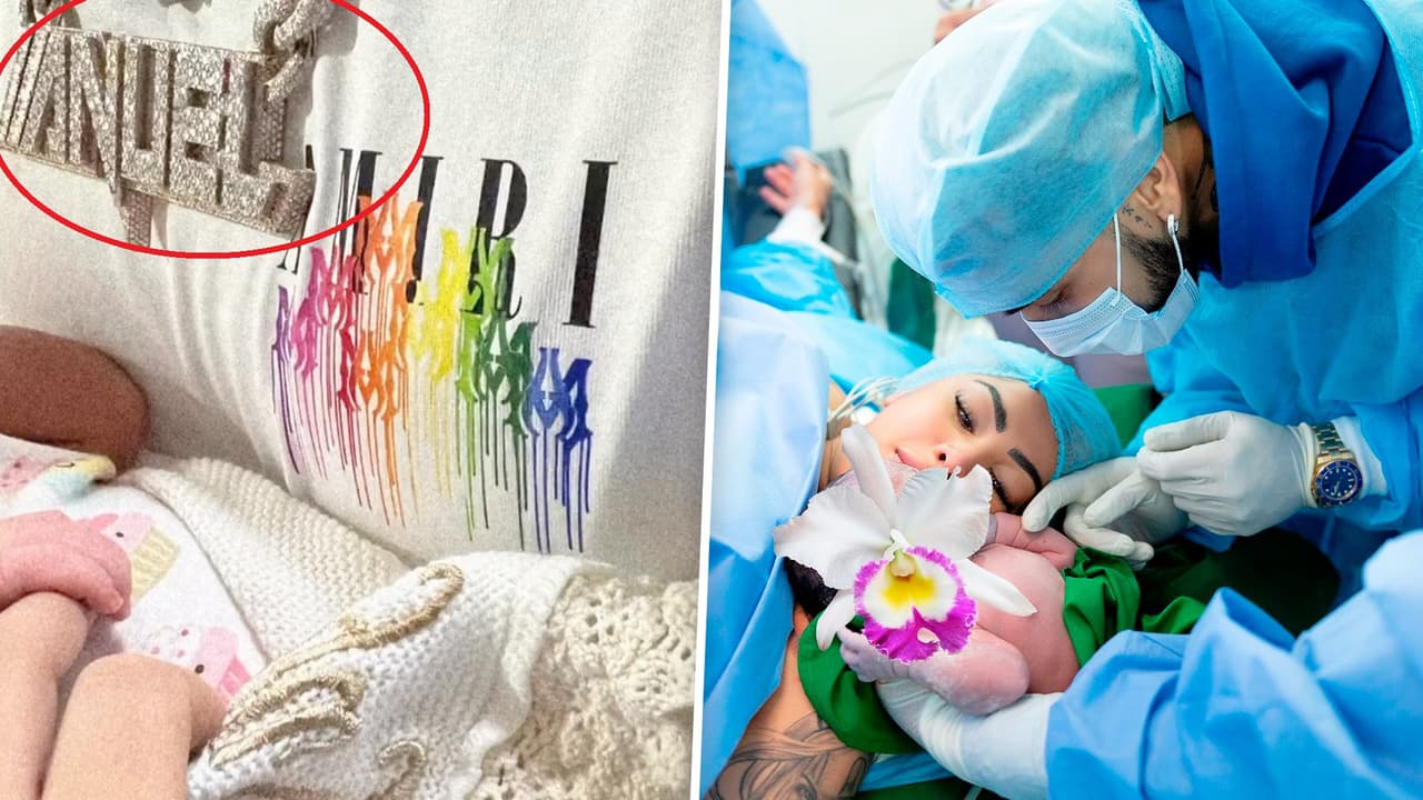 La bebé de Yailin La Más Viral es resguardada por el collar de su padre, Anuel AA.