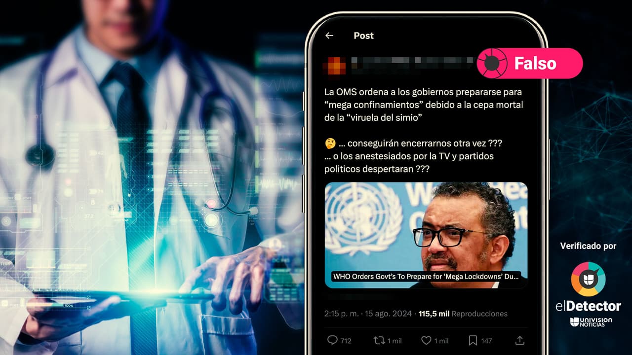 La OMS NO ordenó a los gobiernos prepararse para un “mega confinamiento” por la viruela de mono