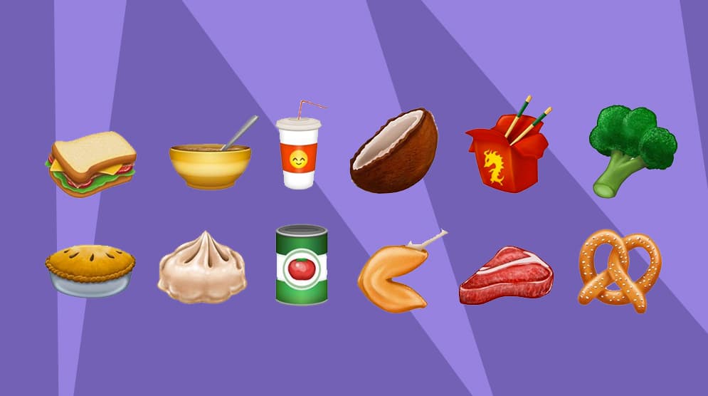 Así que podrás encontrar un brócoli, sándwich, sushi, pretzel, tarta entre otros.