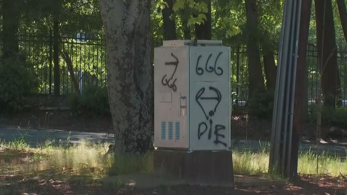 Cajas de energía eléctrica en las calles no se salvaron de ser pintadas con grafiti.