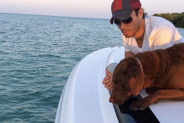 Jack se ha convertido en la mejor compañía del cantante español Enrique Iglesias.