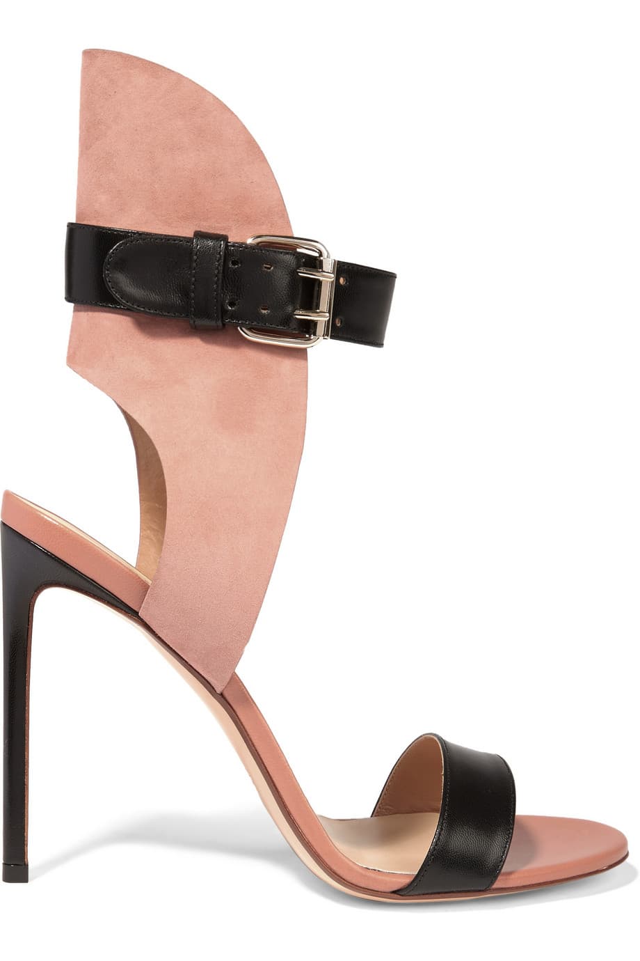 Olivia Palermo y Victoria Beckham son dos amantes de los diseños de Francesco Russo. Estas sandalias futuristas están hechas de gamuza y el corte alto, le da mayor soporte al tobillo aparte de ser más halagador.