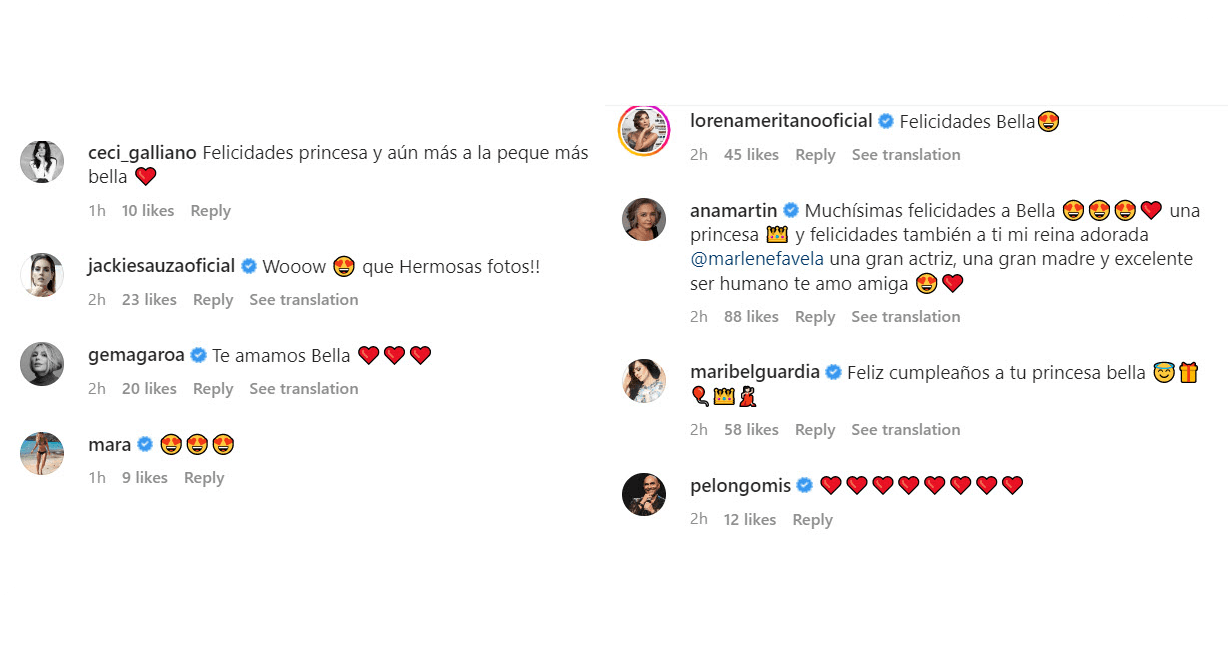 Amigos famosos de la actriz le mandaron sus felicitaciones a la pequeña.
<br>