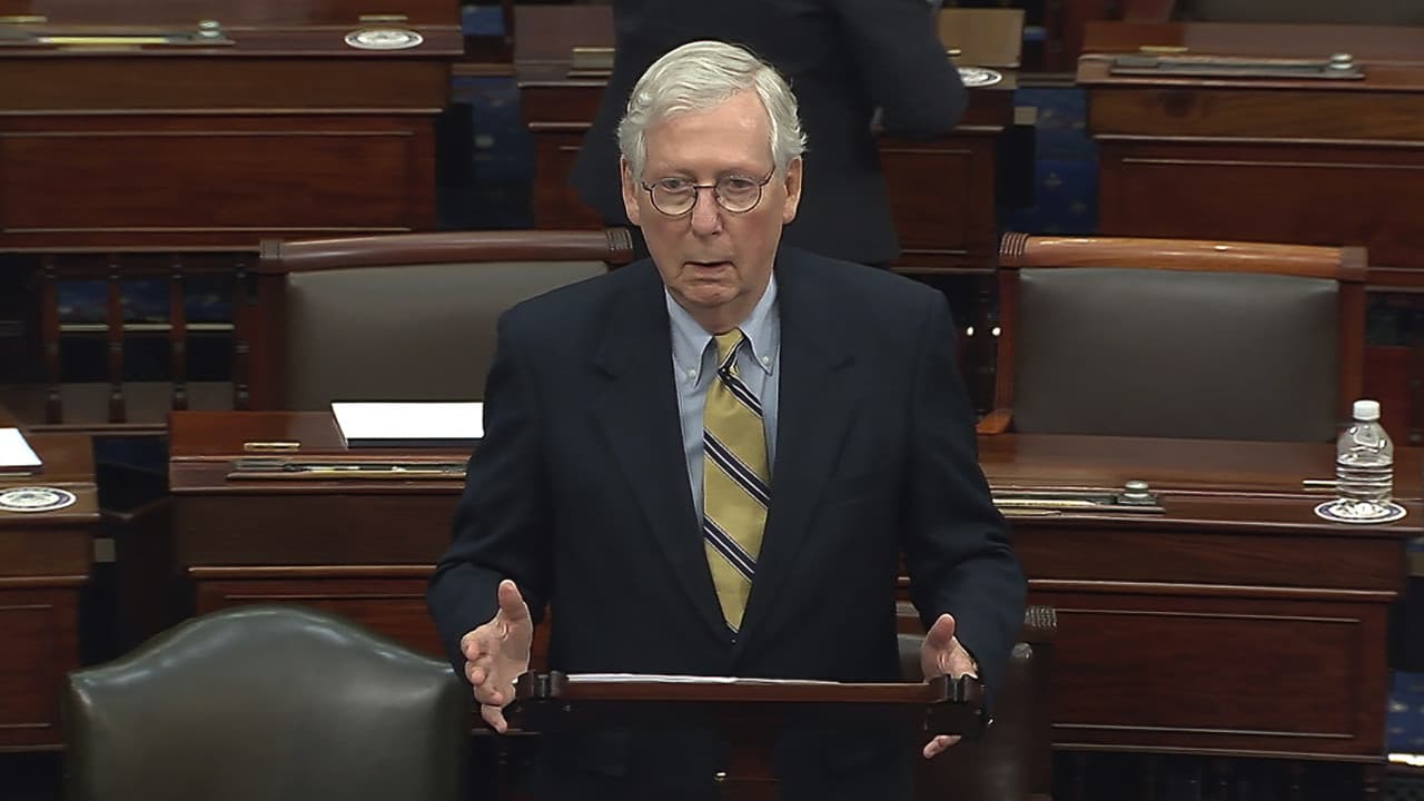 Aunque muchos senadores republicanos criticaron a Trump por lo ocurrido en el Capitolio, al final no votaron en su contra. Mira en este video cómo un contradictorio Mitch McConnell responsabilizó al exmandatario por incitar el violento asalto a la sede legislativa, apenas minutos después de haberlo absuelto en el juicio político.