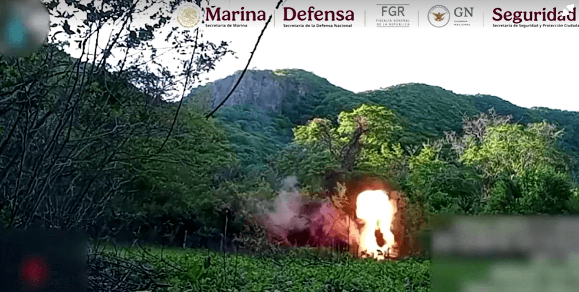 Tras localizar el campamento, 
<b>lo neutralizaron, haciéndolo estallar</b>.