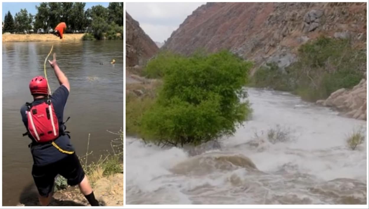 Bomberos rescatan a tres personas a punto de ahogarse en el río Kern
