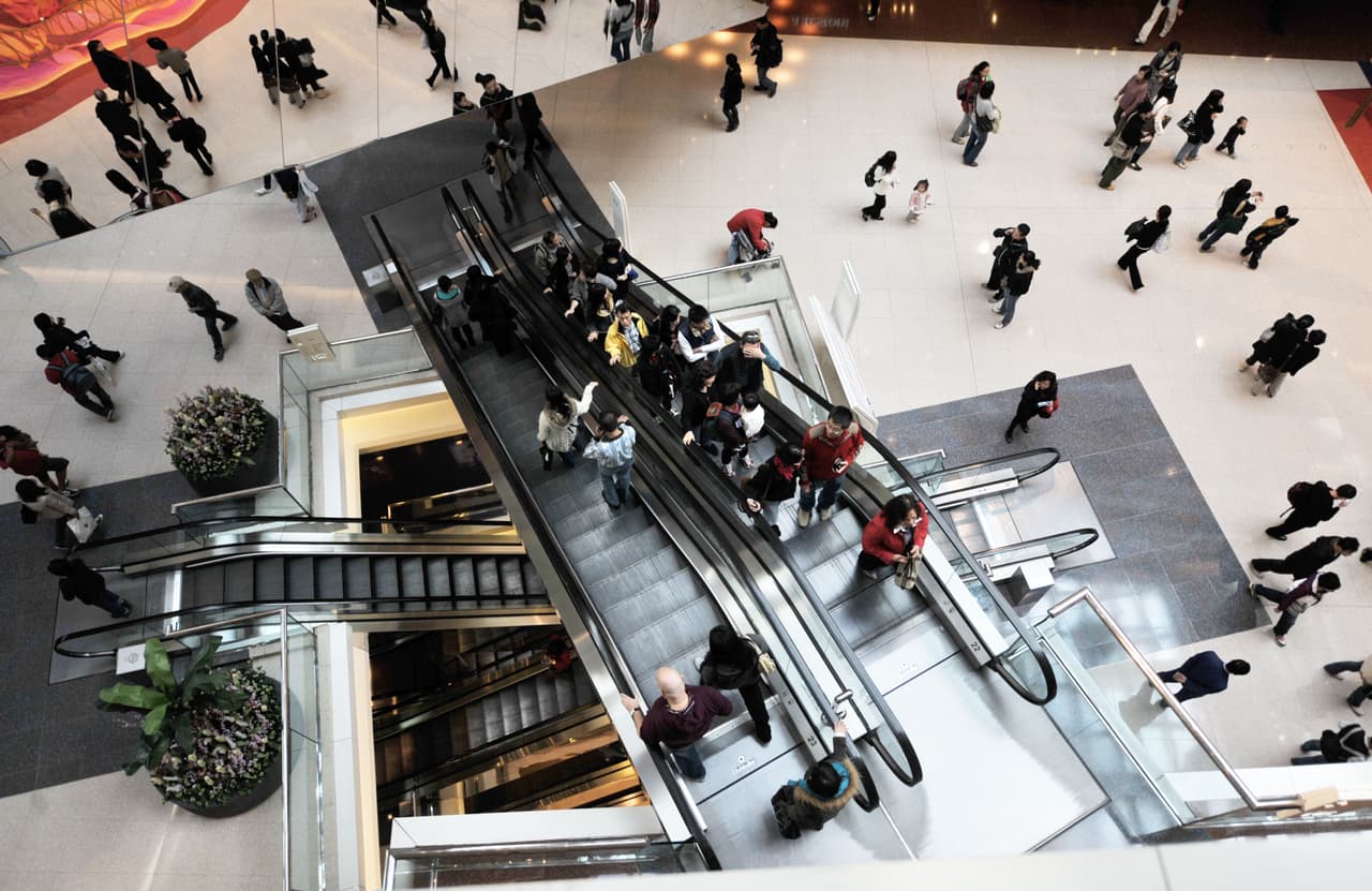 Escalator Sends People Flying in Reverse