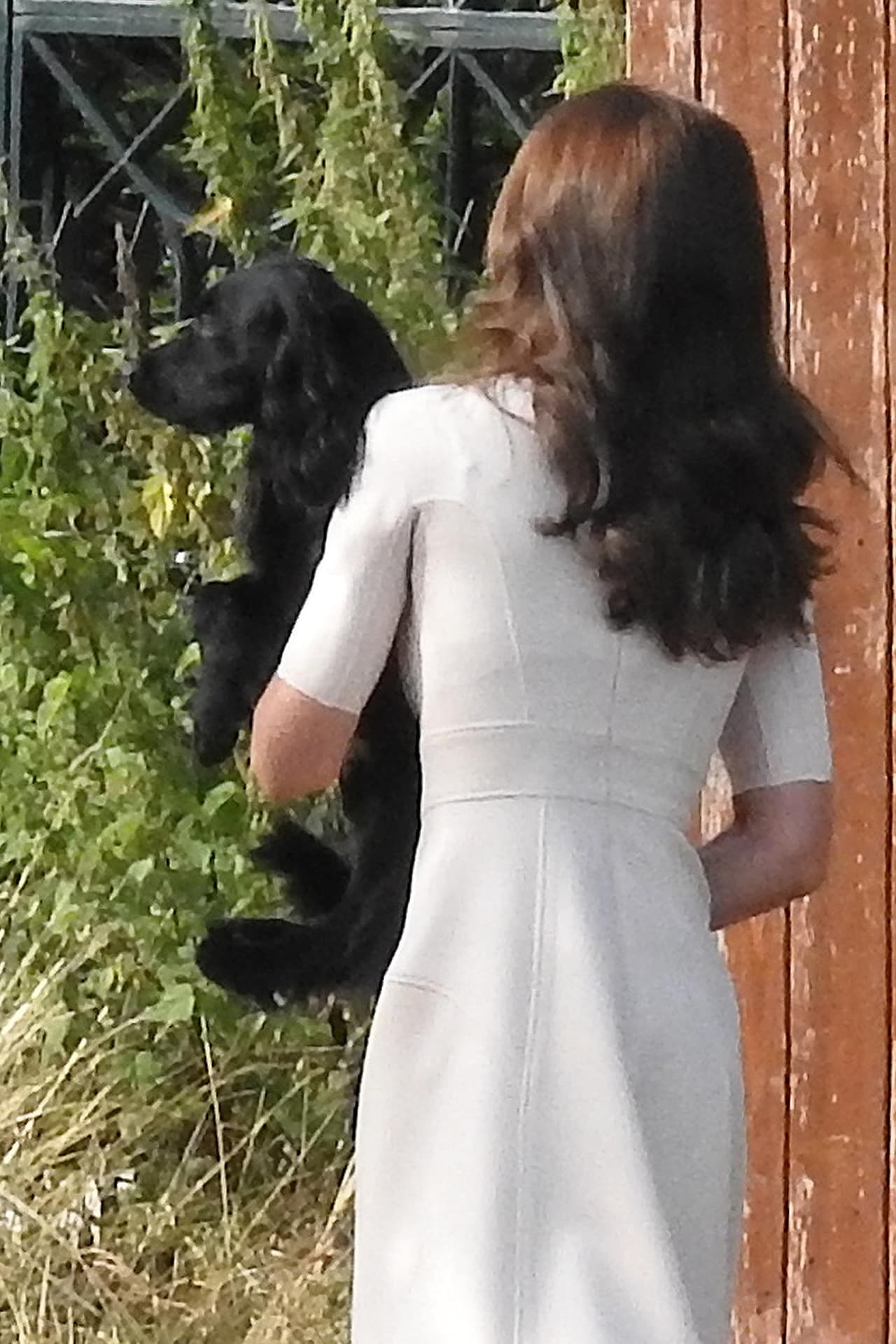 Kate lo tomó en brazos y lo tuvo que llevar de regreso a la entrada de la casa.