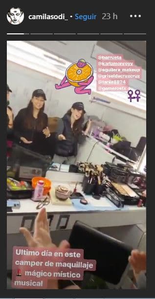 "Último día en este camper de maquillaje mágico, místico, musical", escribió Sodi.