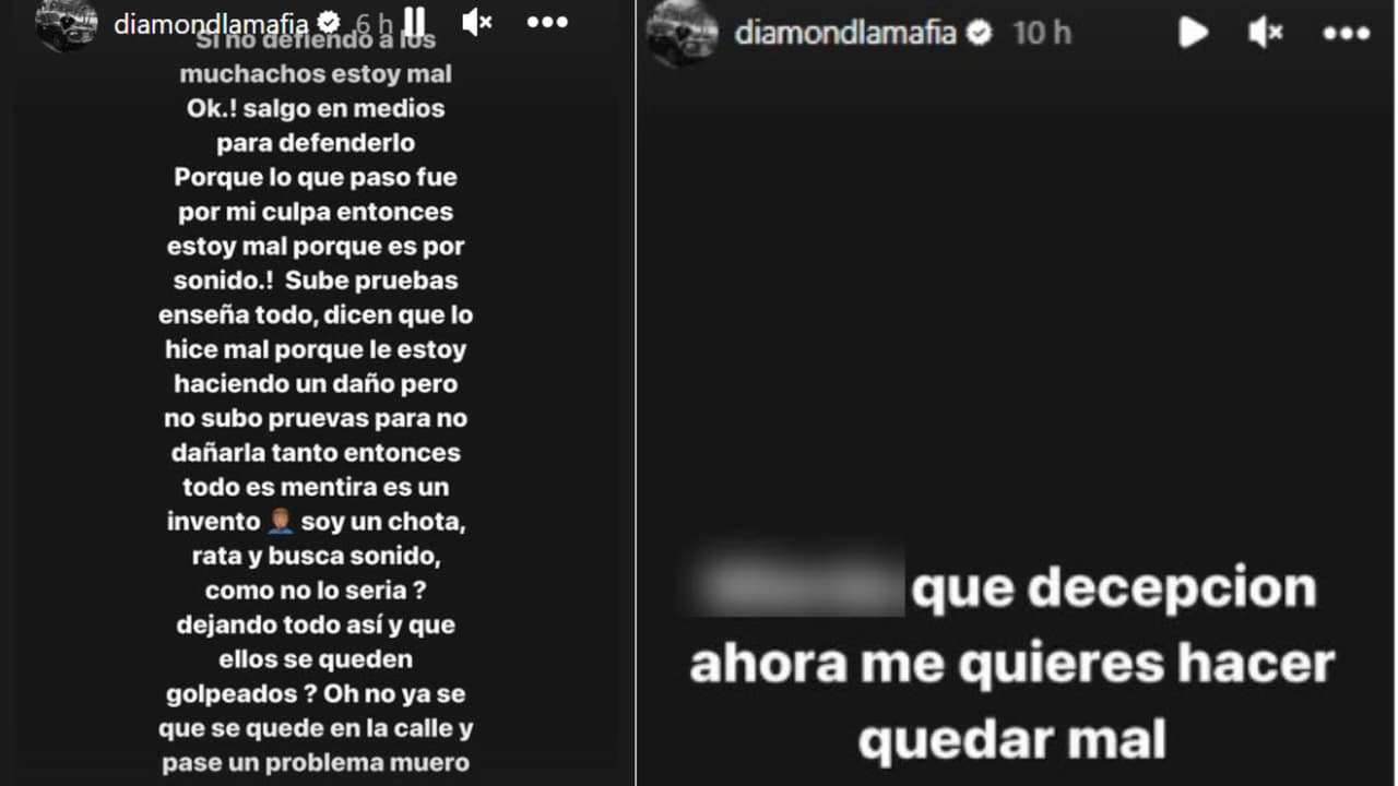 Diamond La Mafia habría reaccionado con estos mensajes a la publicación en la que Yailin asegura estar bien y "no estar siendo abusada".