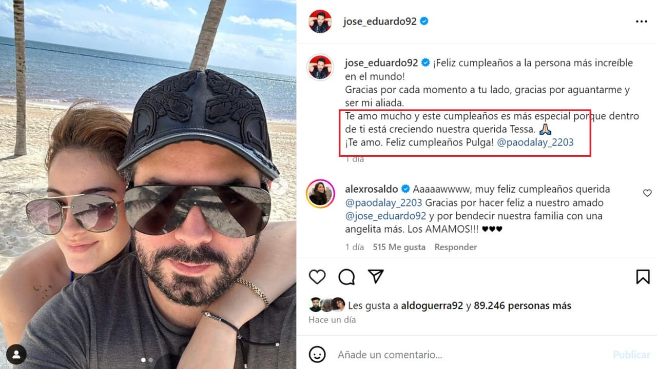 Así reveló de manera oficial José Eduardo Derbez el nombre de su bebé: se llamará Tessa.