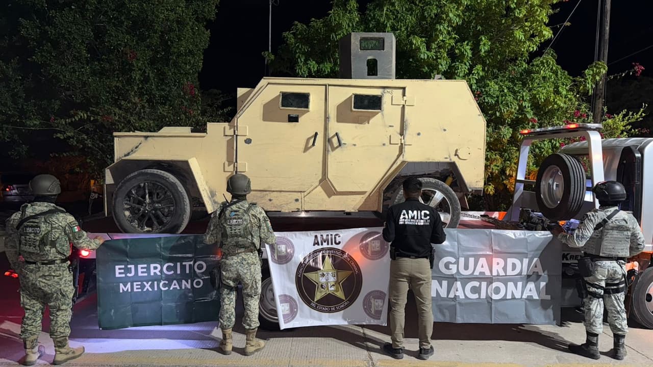 Encuentran en México dos vehículos robados en California modificados con blindaje artesanal