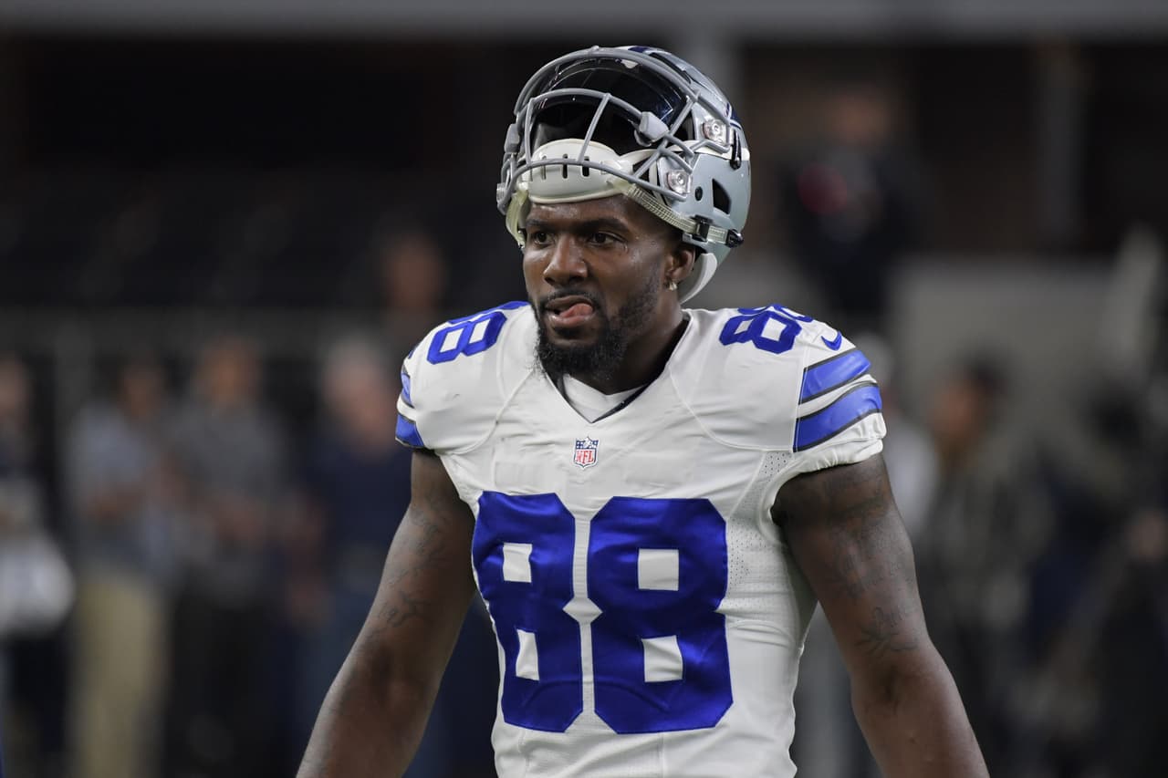 Dallas Cowboys wide receiver Dez Bryant (88) reacts during a NFL football game against the Detroit Lions in Arlington, Tex. on Monday, Dec 26, 2016. The Cowboys defeated the Lions 42-21. (Kirby Lee/NFL)