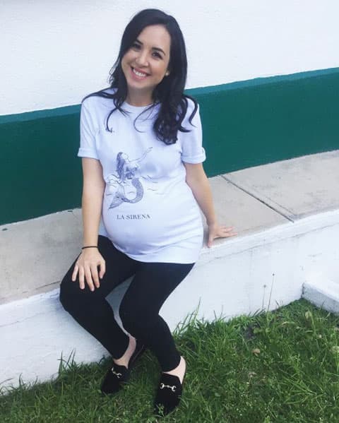 Así se veía en octubre de 2017 a pocos días de convertirse en mamá.