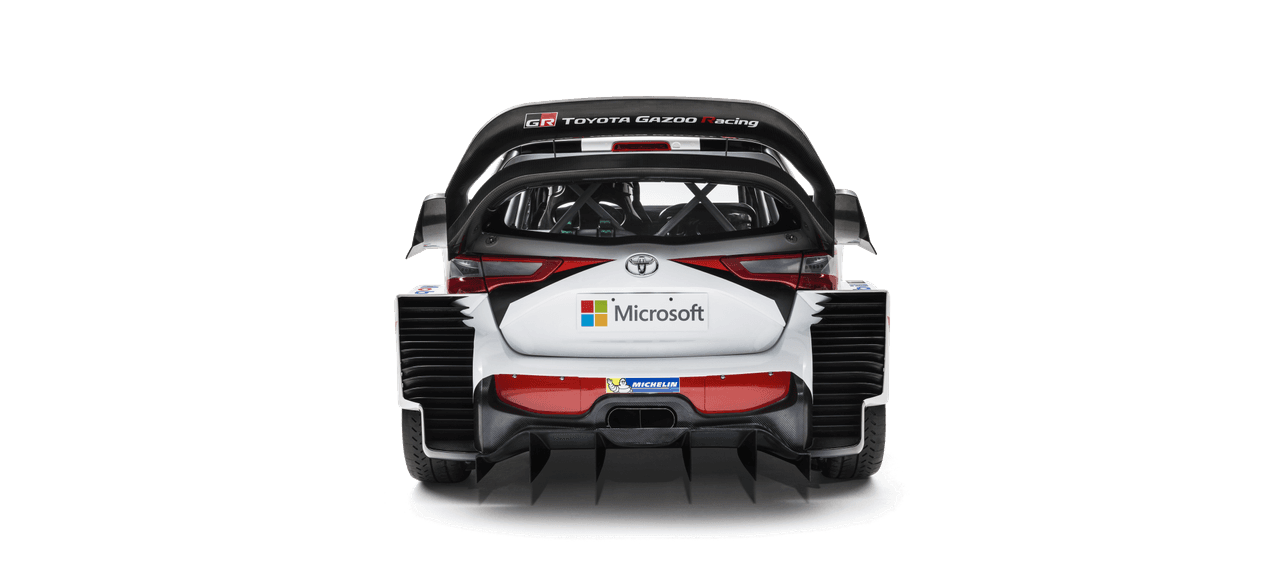 Uno de los rasgos más llamativos del Toyota Yaris WRC es el
<b>enorme alerón trasero</b>, clave para la aerodinamia en los angostos caminos del mundial de Rally, sobre todo para las competencias en asfalto.