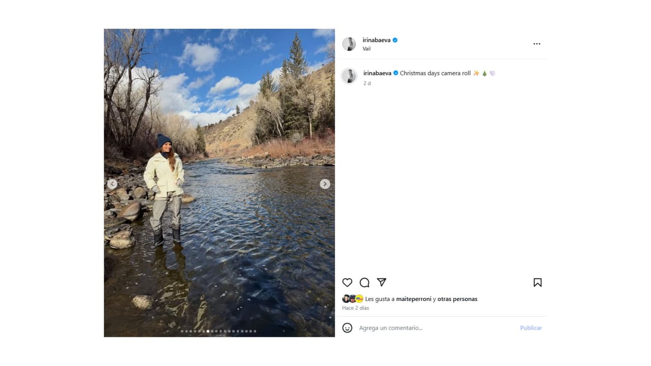 Irina Baeva de vacaciones en Vail, Colorado.