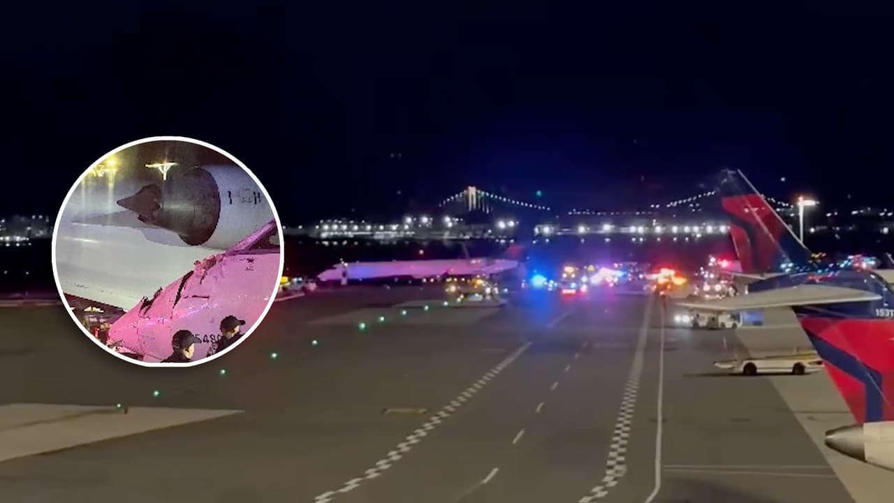 Colisión entre dos aviones Delta en aeropuerto LaGuardia deja una persona herida
