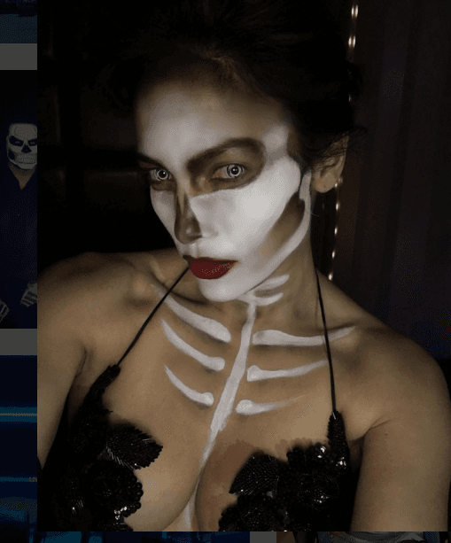 Happy Halloween! Así presumió su fantástico maquillaje en la noche de brujas.