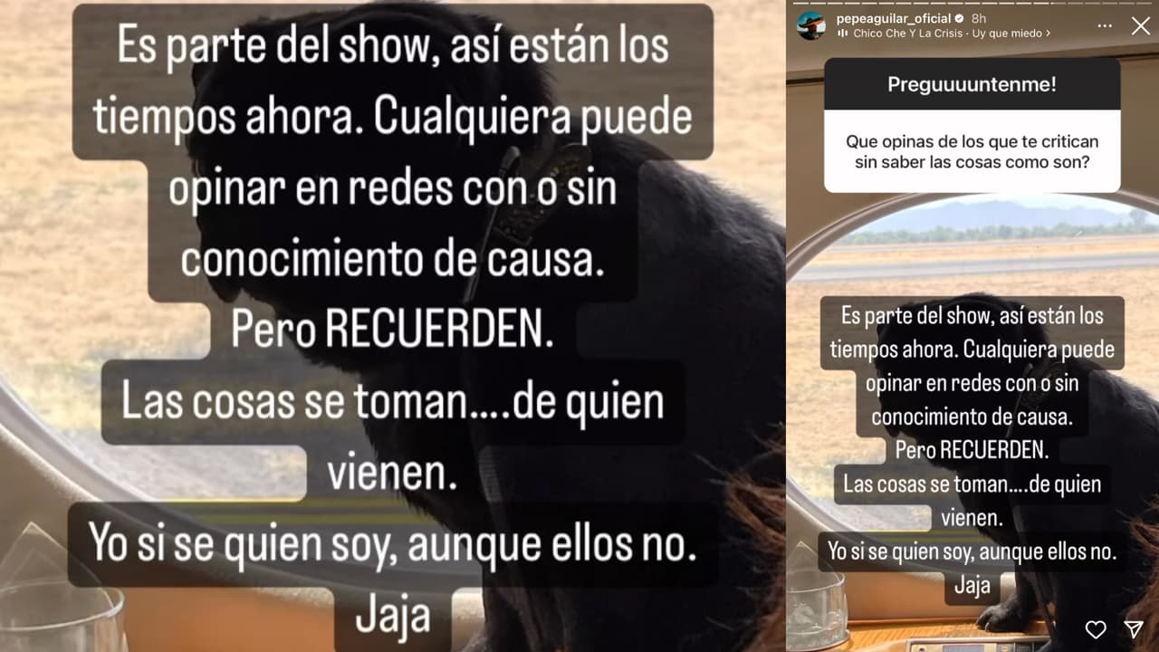 Pepe Aguilar respondió a las críticas que recibe por sus comentarios.