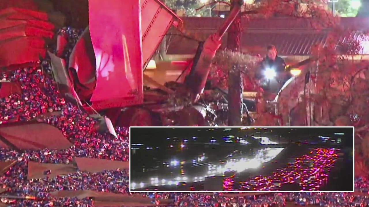 Continúa el cierre parcial de la I-45 N, en dirección sur, tras accidente mortal y derrame de combustible 