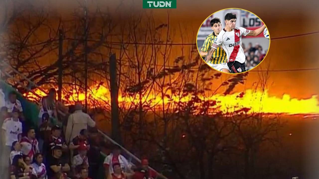 River Plate vs. Aldosivi juega en Copa Argentina con impresionante incendio cerca