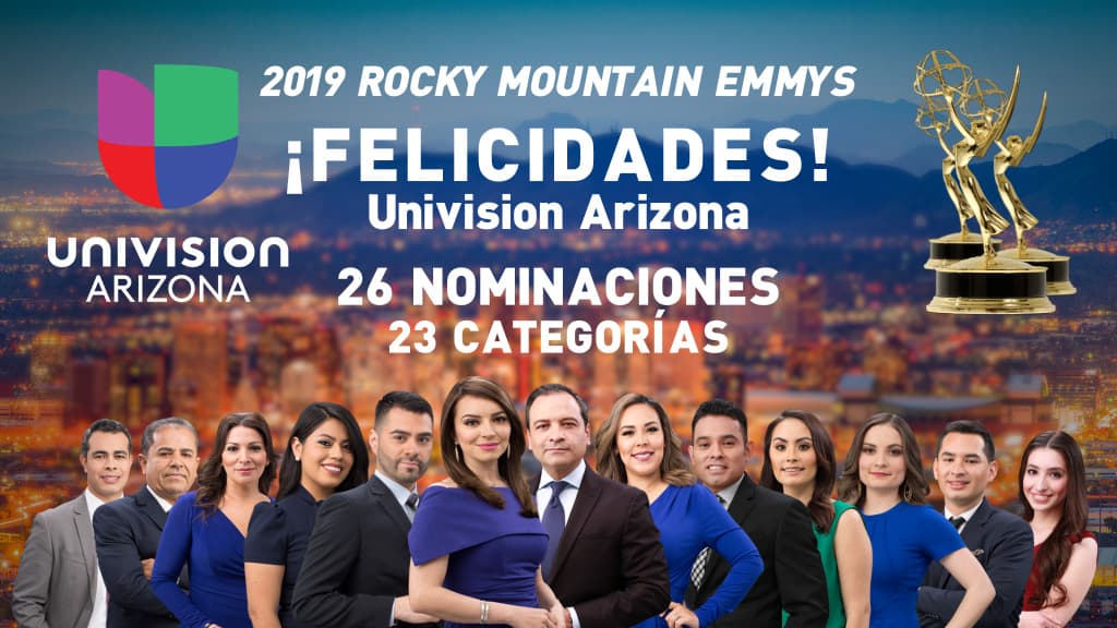Univisión Arizona recibe 26 nominaciones a los premios Emmy