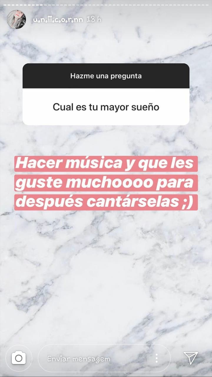 Y es que uno de los mayores sueños de Fernanda es crear música y, además, que ésta sea del agrado del público, tal como lo compartió en Instagram.