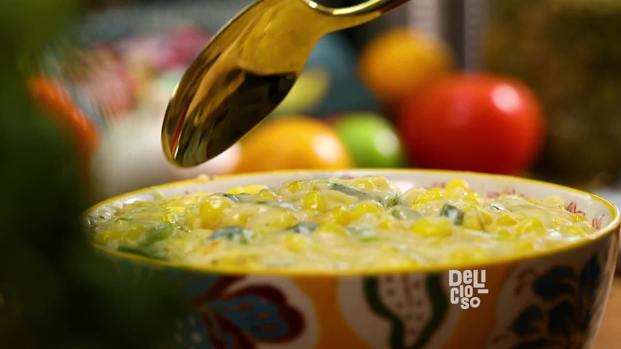 Cazuela de rajas de chile poblano 