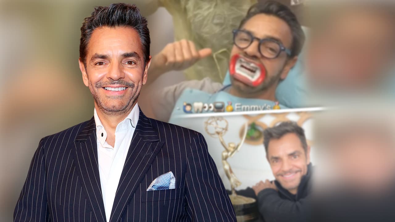 Eugenio Derbez celebra que ya tiene en casa el Emmy que se ganó en plena cita con el dentista