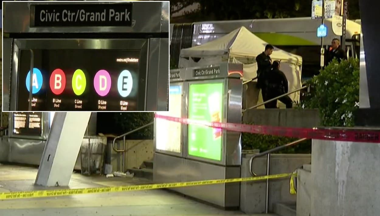 Investigan la muerte de un hispano baleado afuera del metro en Los Ángeles