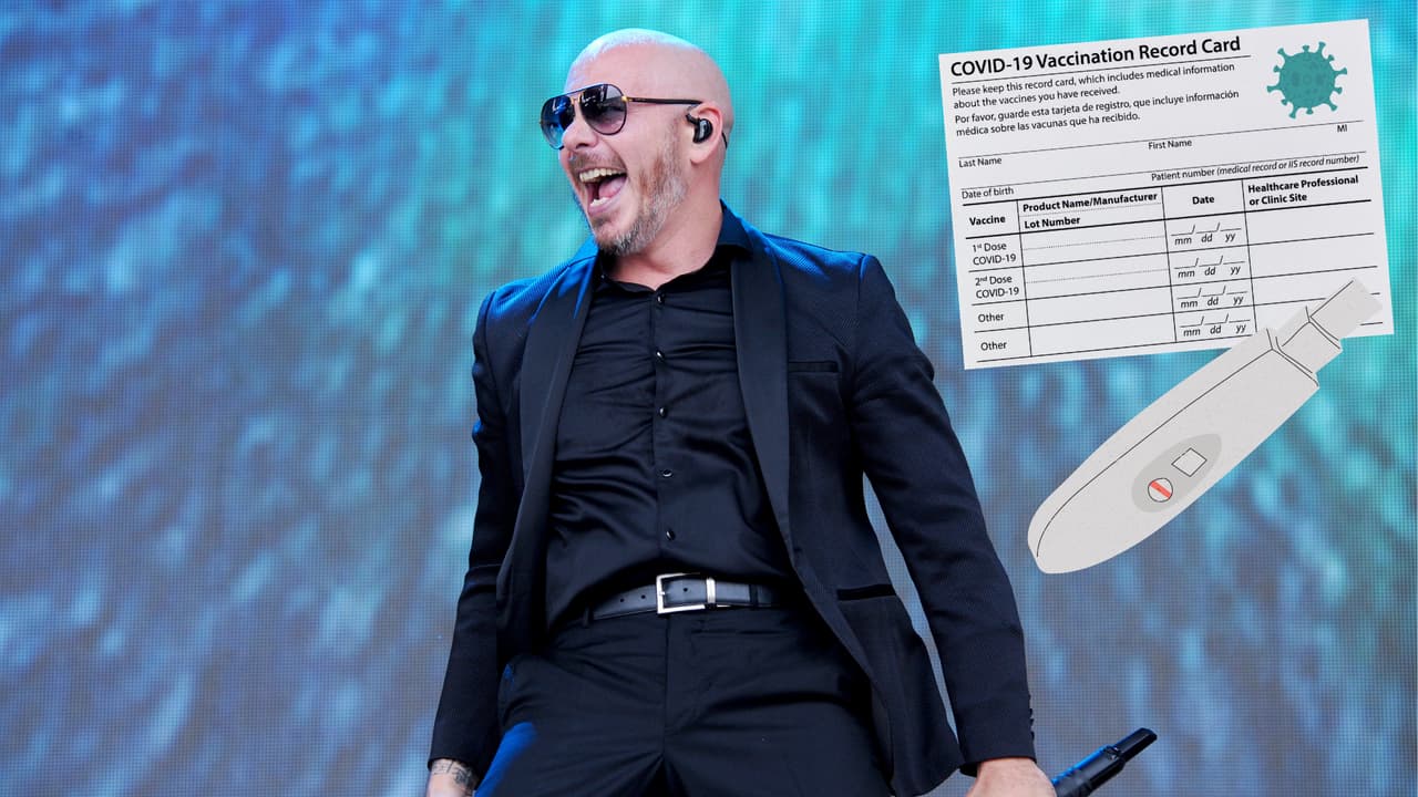 Para ver a Pitbull en concierto tendrás que estar vacunado o demostrar prueba negativa 