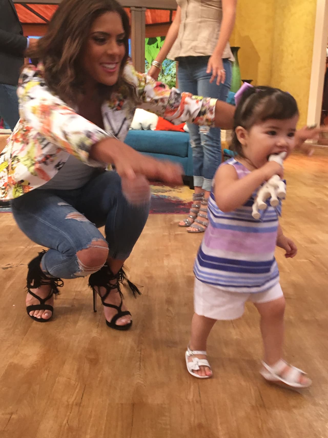 Baby Giulietta es un poco traviesa y corría de aquí para allá.