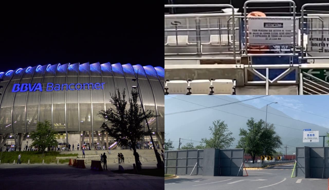 ¡Reja y vallas! La seguridad en el BBVA por visita de Messi a Rayados
