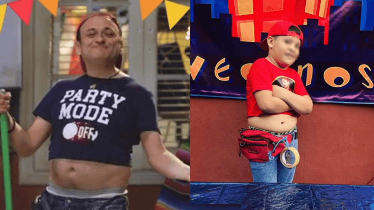 Niño se disfraza de ‘Germán, el conserje estrella’ y celebra su cumpleaños al estilo de la serie ‘Vecinos’