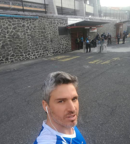 Ramiro Fumazoni fue uno de los más entusiastas, se notó que le gusta jugar fútbol.