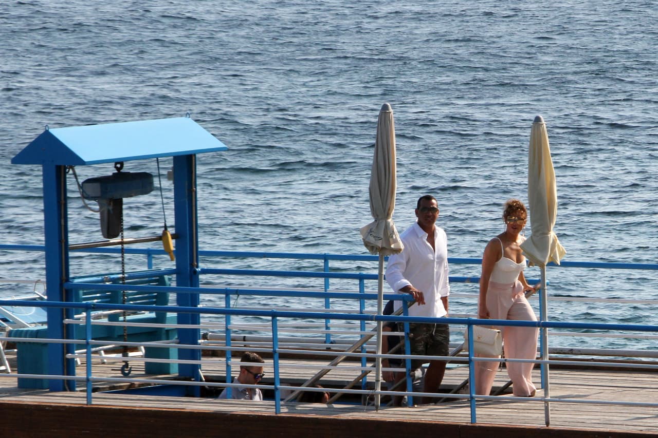 Otro momento compartido por la pareja para ir a cenar.