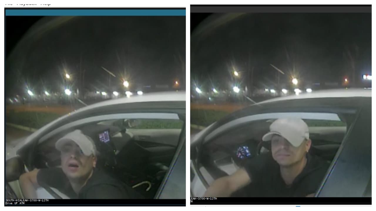 Buscan a hombre captado en video robando en cajeros automáticos de Hialeah