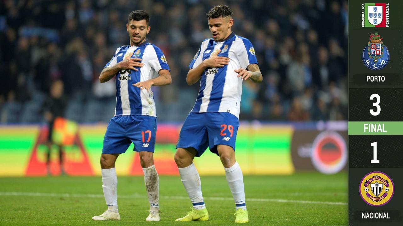 Porto no afloja el paso de líder y con asistencias del Tecatito vence al Nacional